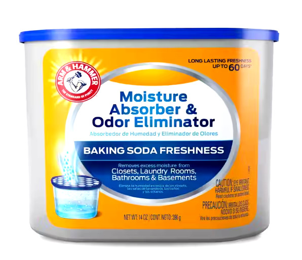 Arm and Hammer Moisture Absorber and Odor Eliminator, Fragrance Free – 14 oz.
