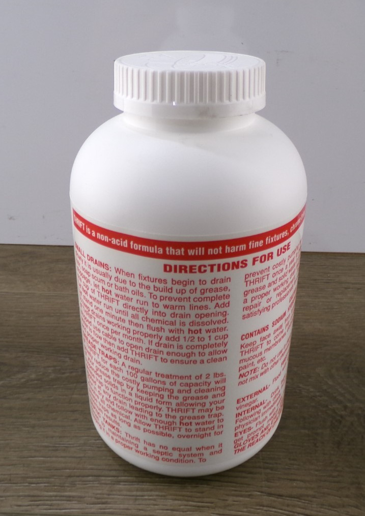 Thrift T-200 Alkaline Based Granular Drain Cleaner – 2 Pound (2 lb) S7