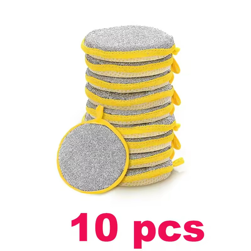 Double Sided Dishwashing Sponge Non Scratch Kitchen Cleaning Scouring Pad 1-20pc