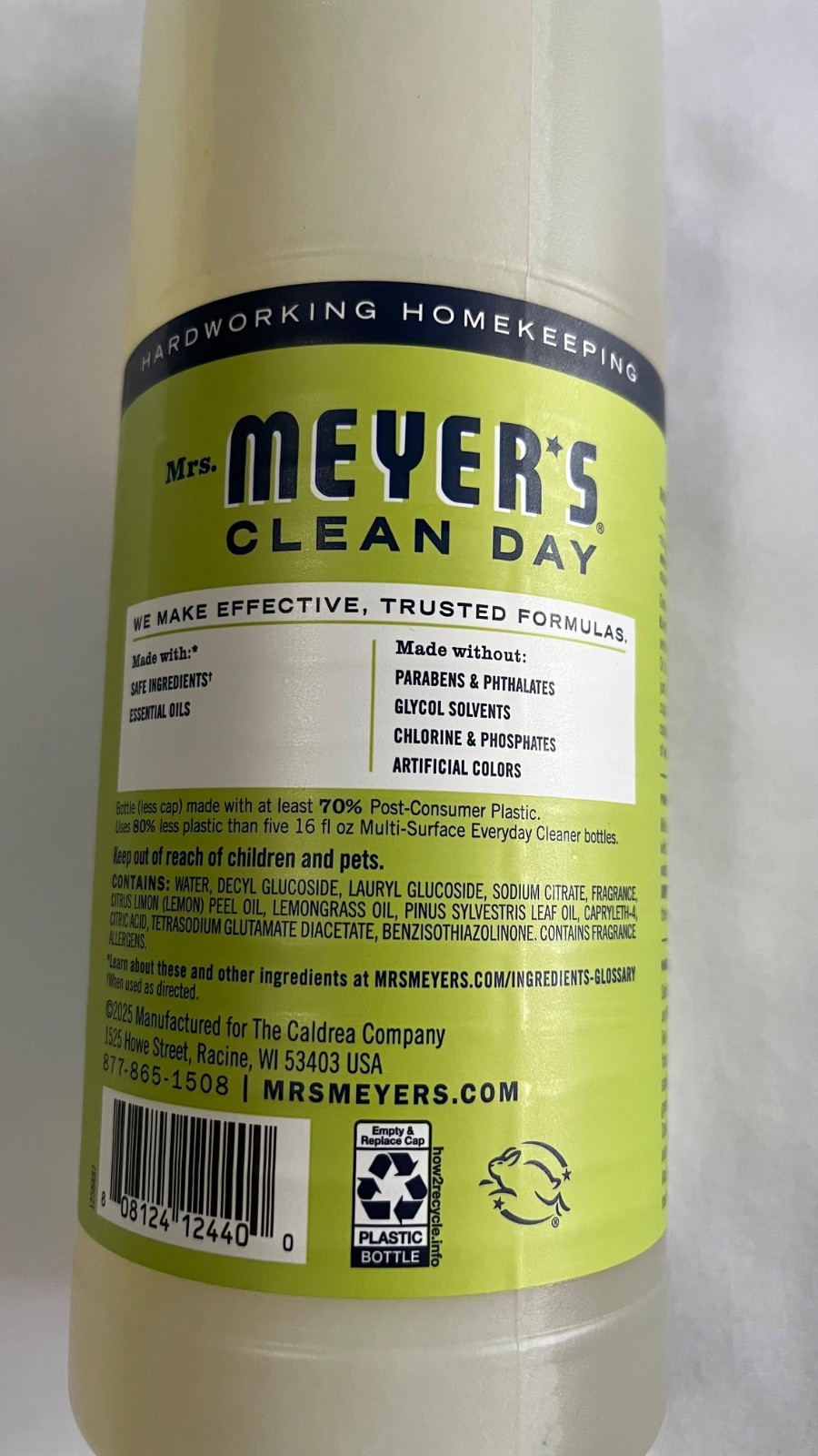 Mrs. Meyer’s Clean Day Multi-Surface Concentrate, Lemon Verbena, 32 fl oz