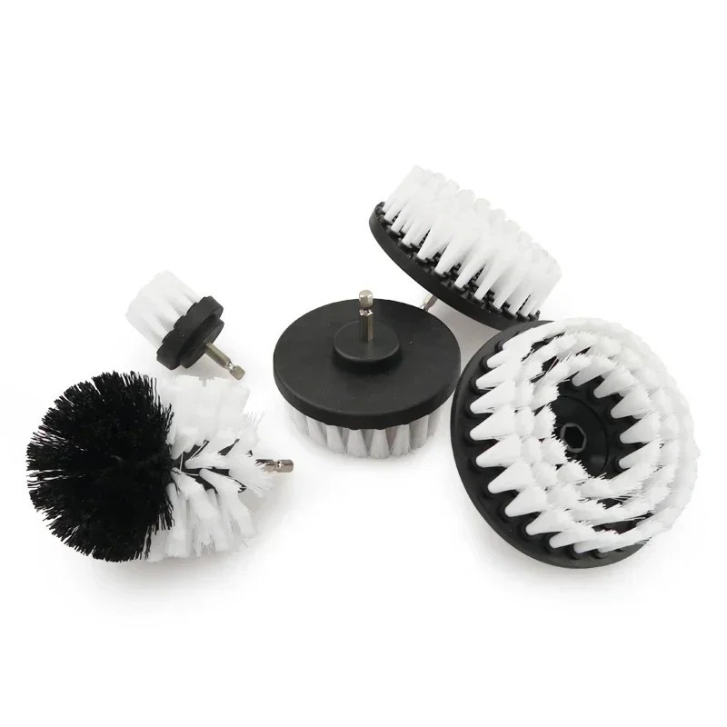 Drill Brush Power Scrubber Set 2–5in Nylon Cleaning Brushes for Bathroom Kitchen