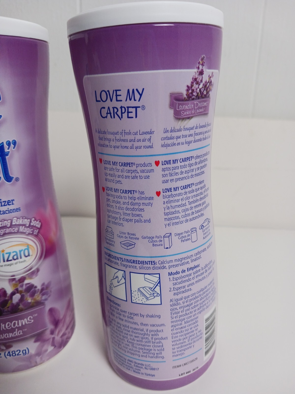 3 Love My Carpet Carpet & Room Cleaner & Refresher Lavender Dreams 17 Oz Each