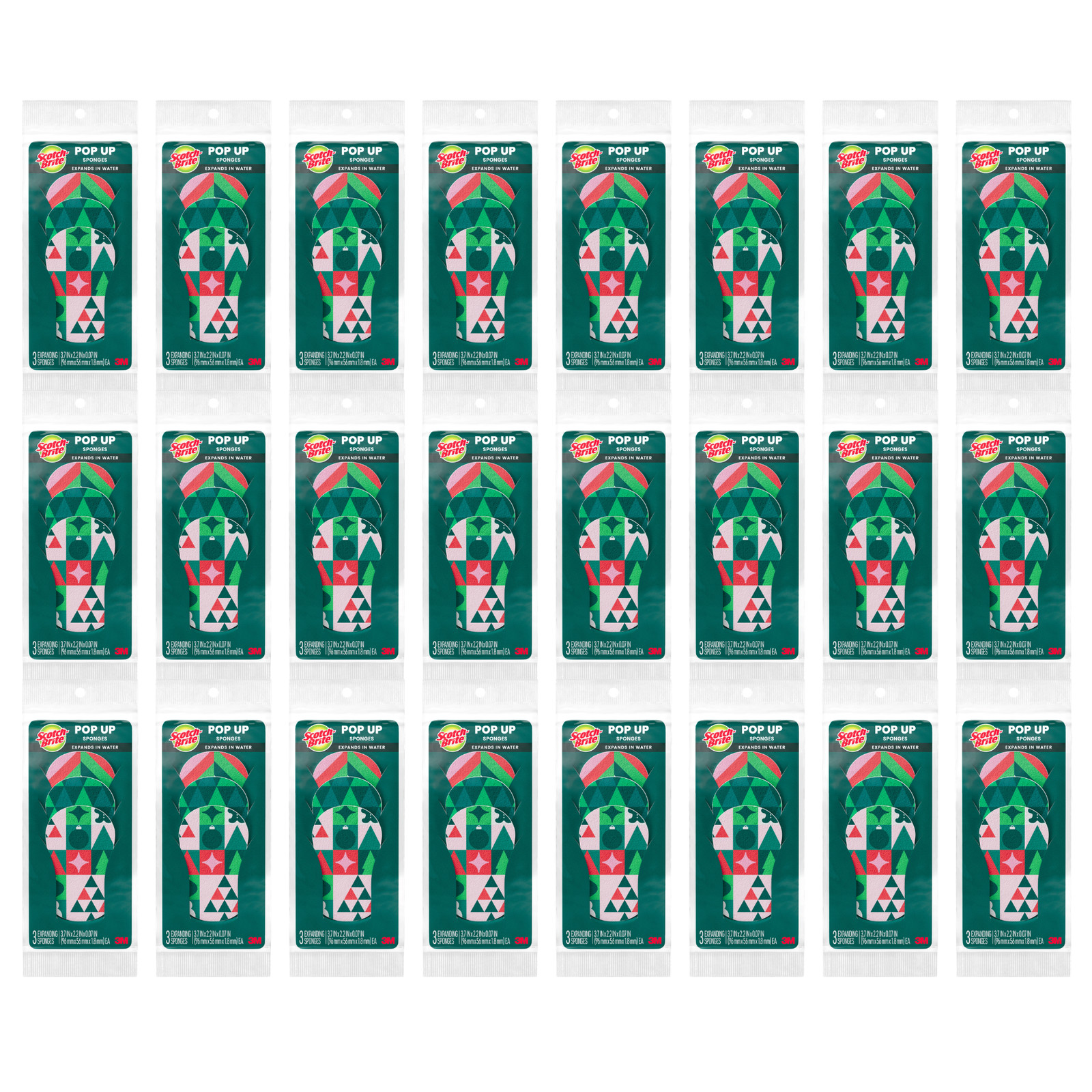 Scotch-Brite Holiday Pop Up Sponge: 3-pack (Multicolored) COMP-SP-H24