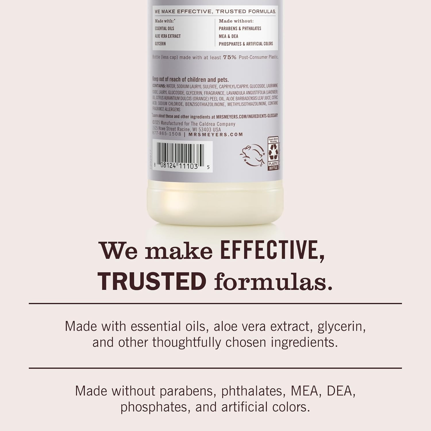 MRS. MEYER’S CLEAN DAY Liquid Dish Soap, Lavender, 16 Fl. Oz – Pack of 3