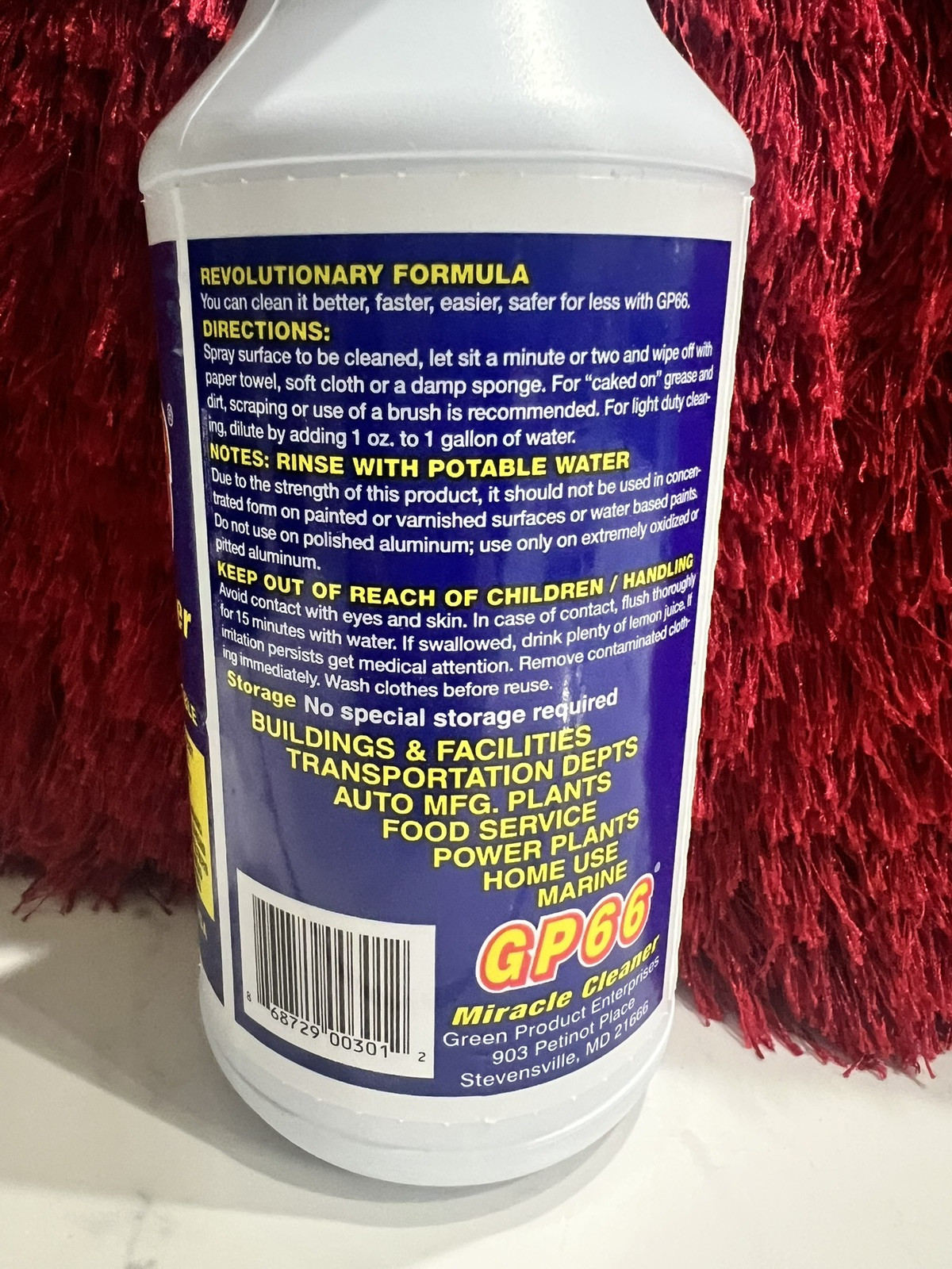 GP66 Miracle Cleaner 32 oz Spray Nozzle Included NEW Sealed 1 oz to 1 Gallon
