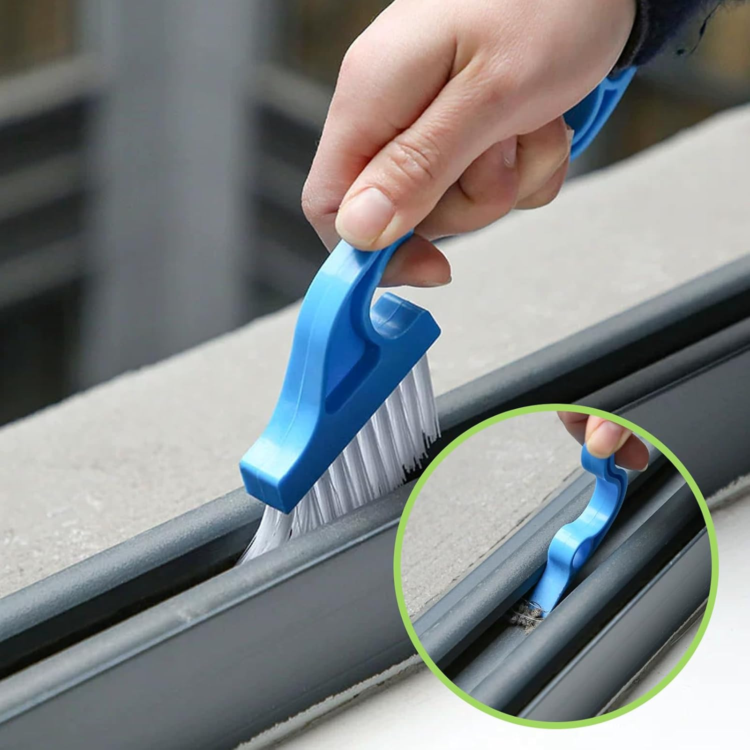 9Pc Crevice Cleaning Brush Bathroom Gap Brush Hand-Held Groove Gap Cleaning Tool