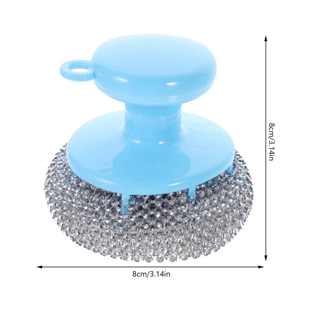 5 Sets Pot Metal Scrubber Pot Cleaning Brushes Pan Scrubber with Handle