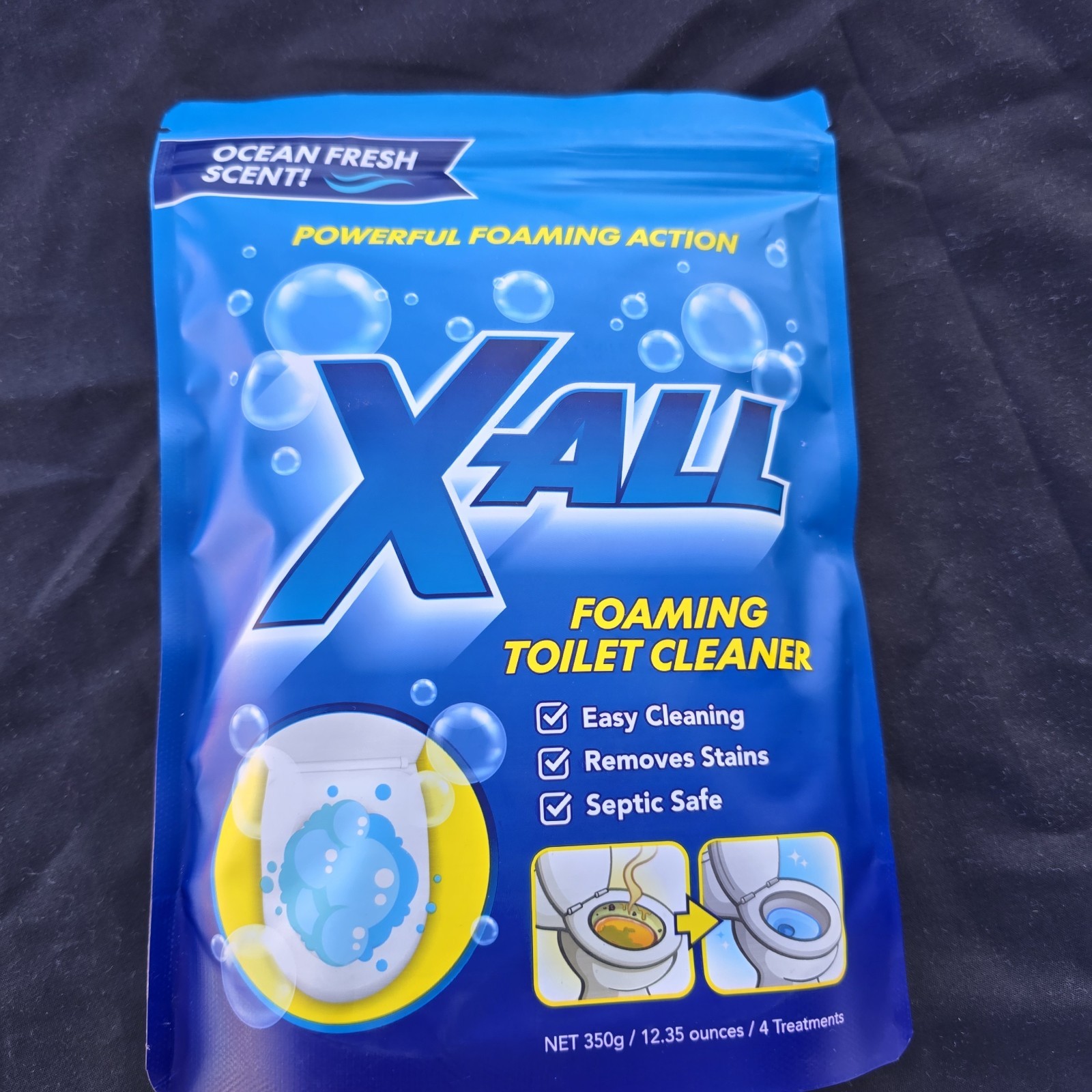 5 X-ALL Foaming Toilet Bowl Cleaner, Self-Activating Powder Free Shipping Bundle