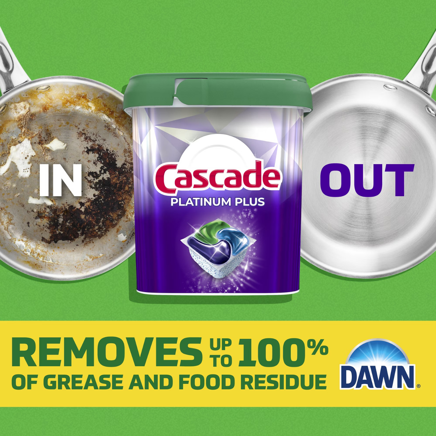 Cascade Platinum Plus Dishwasher Pods 47 Count Action Pacs Fresh Cleaning