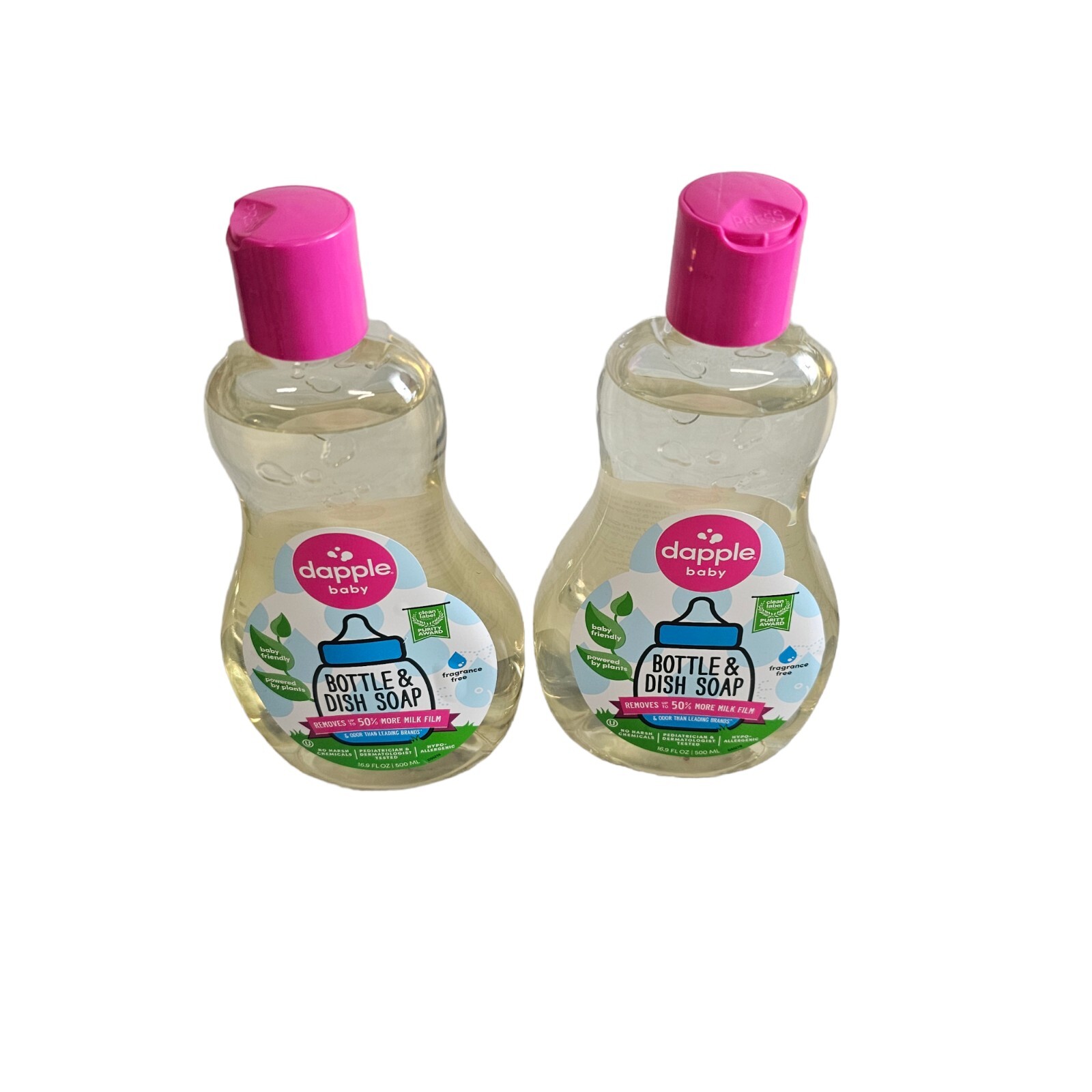 2 Dapple 16.9 FL Oz Baby Bottle and Dish Liquid Fragrance