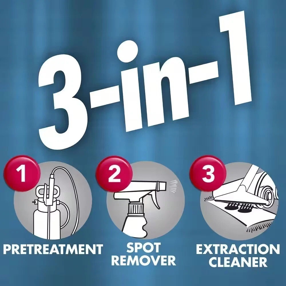 1 Gal. 3-in-1 Carpet Cleaner, Concentrated Carpet Cleaning Solution, EPA Safer C