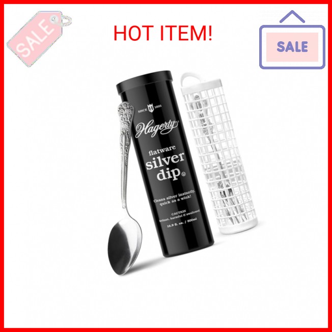 Hagerty Flatware Silver Dip – Silverware Cleaner with Basket for Silver Forks, K