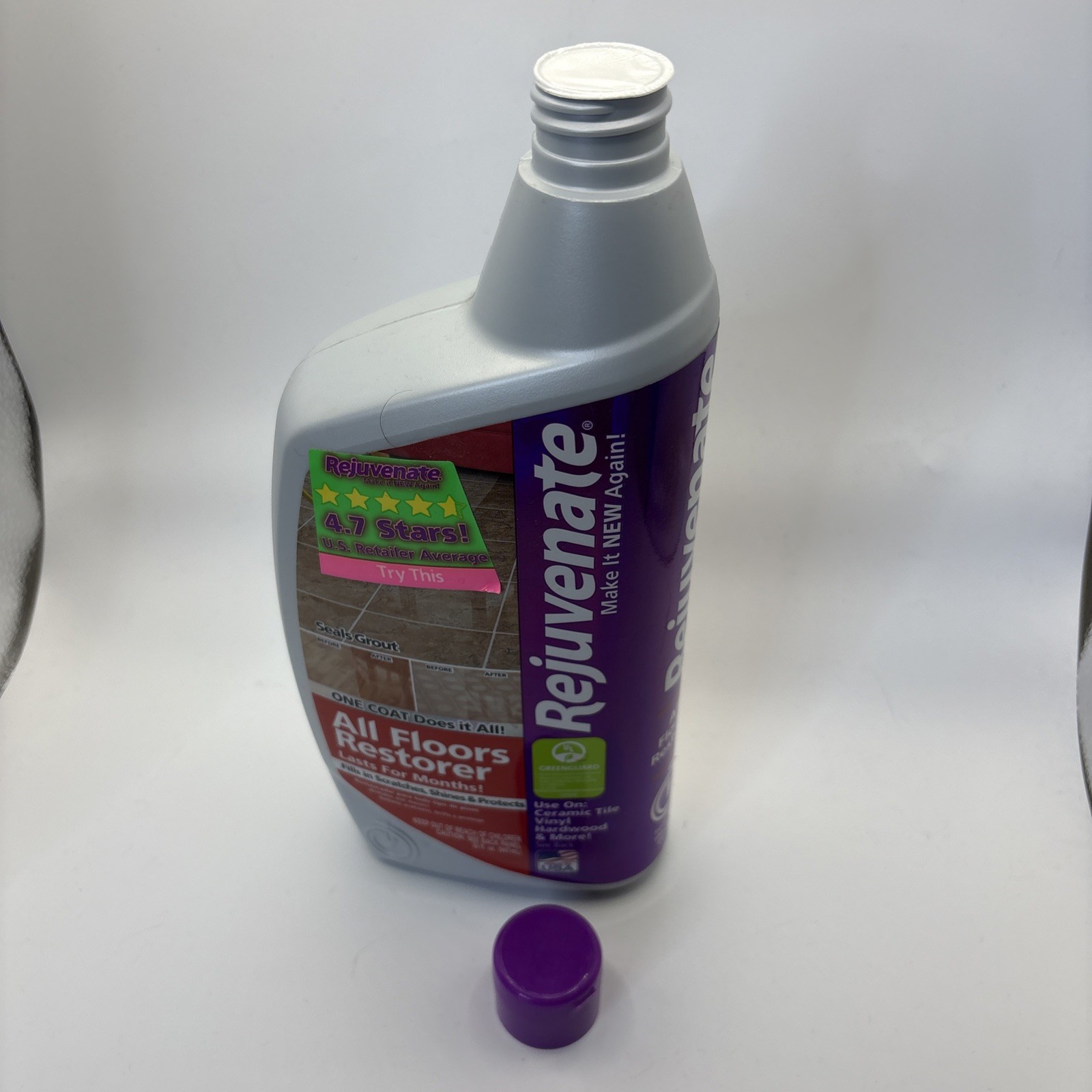Rejuvenate All Floors Restorer Liquid Ceramic Tile Vinyl Hardwood 32oz New