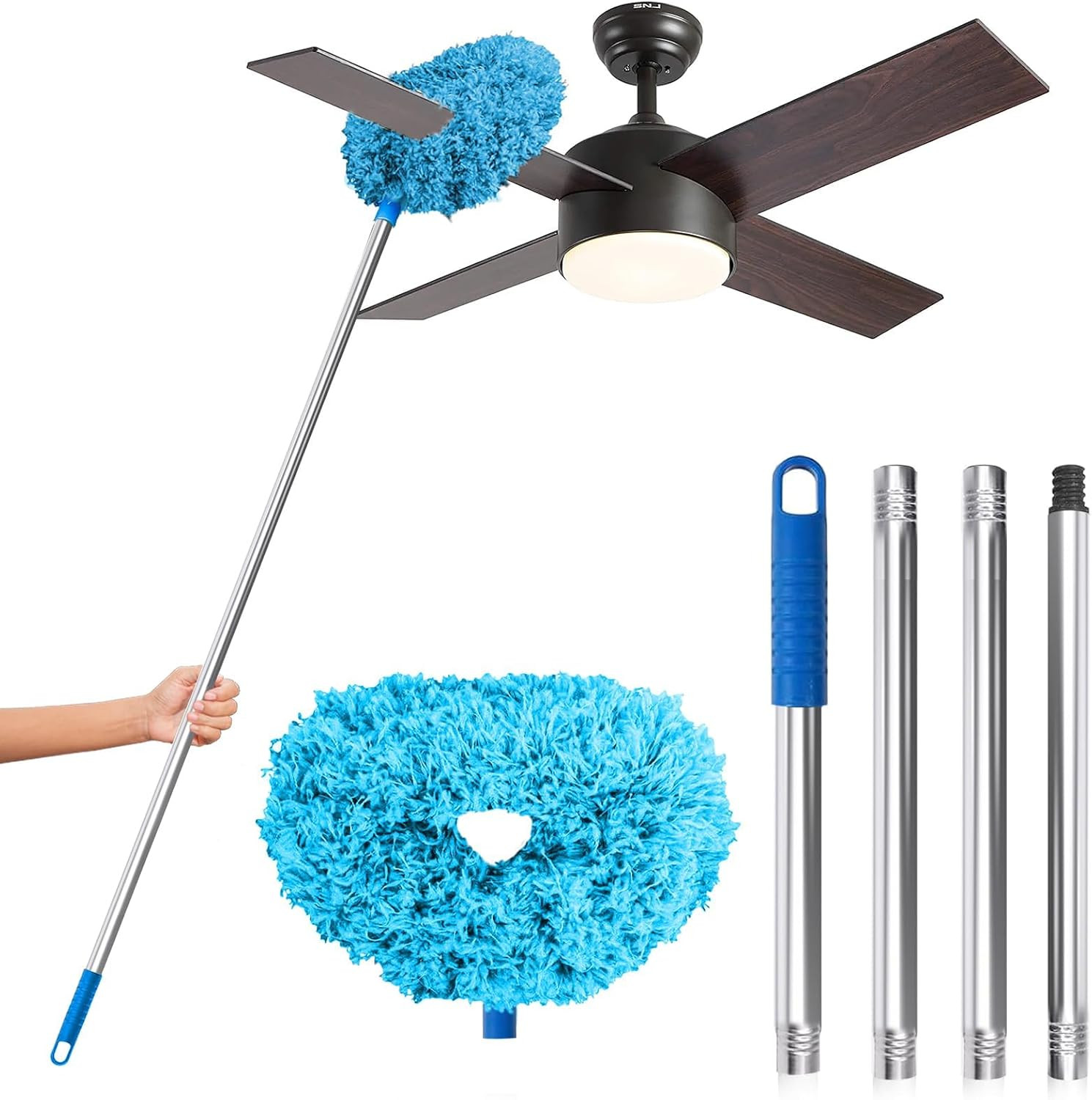 13 to 48 Inch Fan Blade Cleaner, Removable Dusters