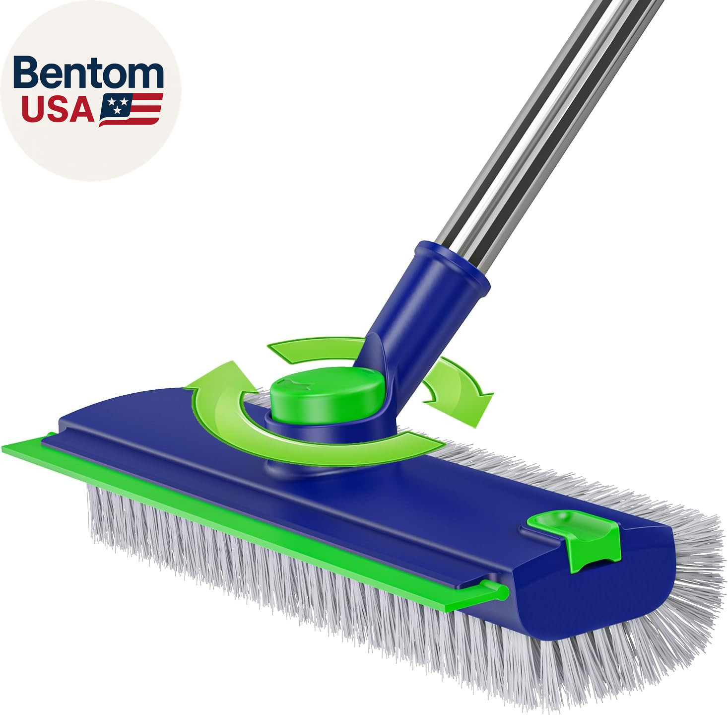 Floor Scrub Brush with Long Handle: 3 in 1 Heavy-Duty Floor Scrubber Brush with