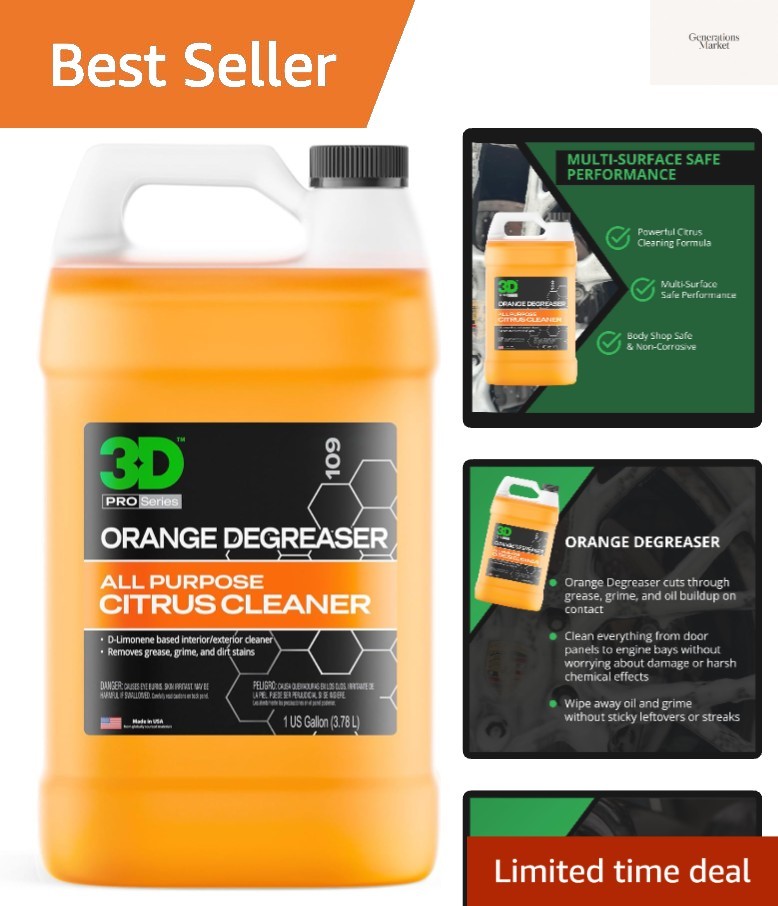 Orange Degreaser – Citrus-Based Car Cleaner for Oil, Grease, Grime & Adhesive…