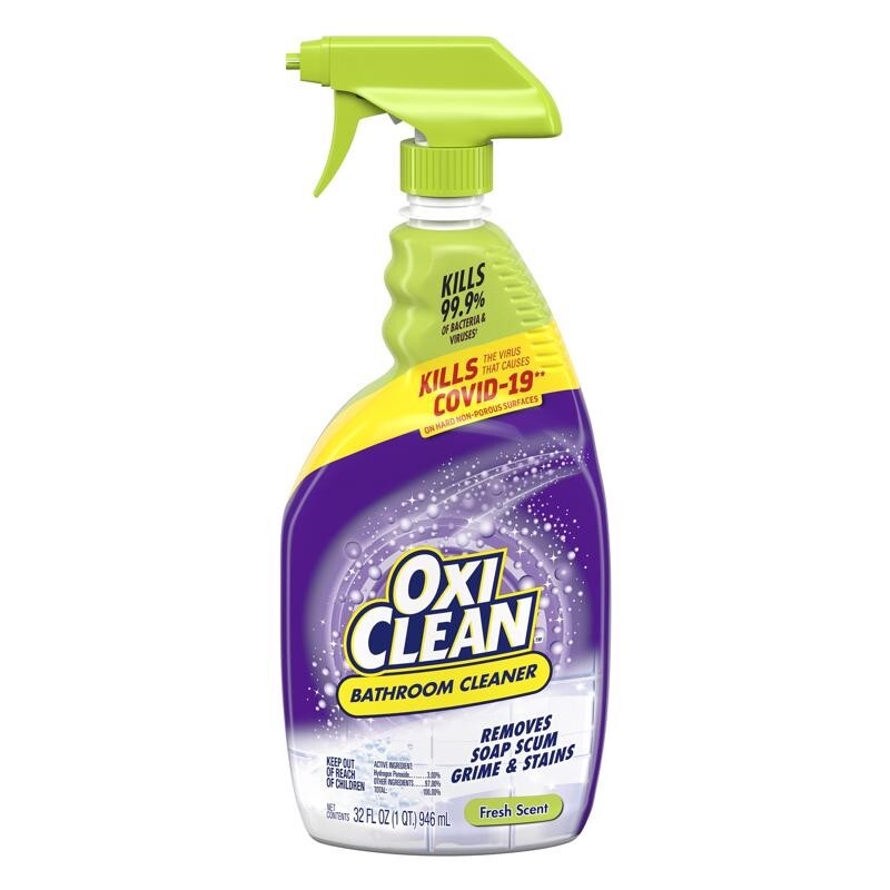 OxiClean Bathroom Cleaner Removes Soap Scum Grime & Stains Fresh Scent 32 oz 1pk
