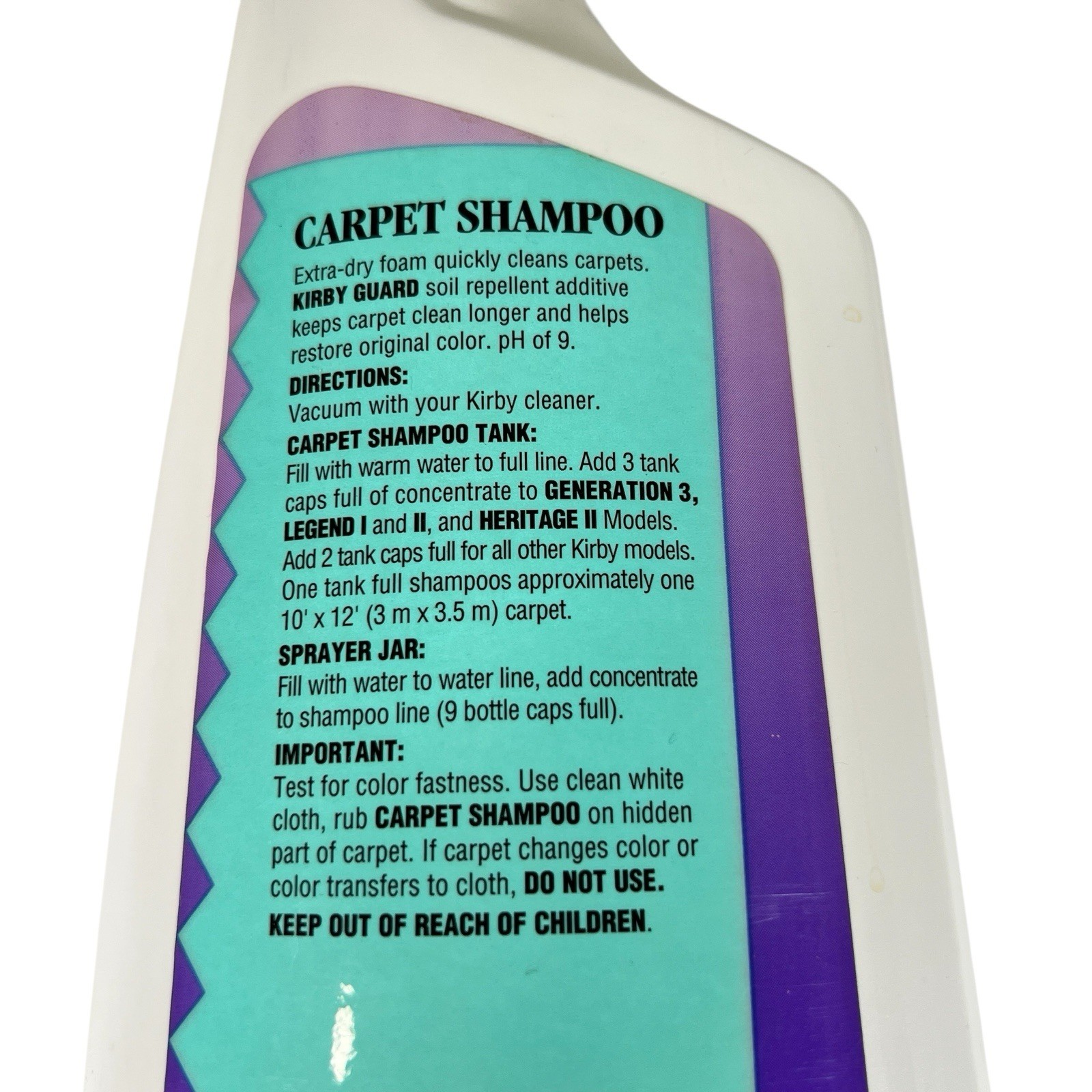 Kirby Carpet Shampoo Dry Foam Concentrate Cleaner 32 Fl Oz & 12 Fl Oz Set Of 2