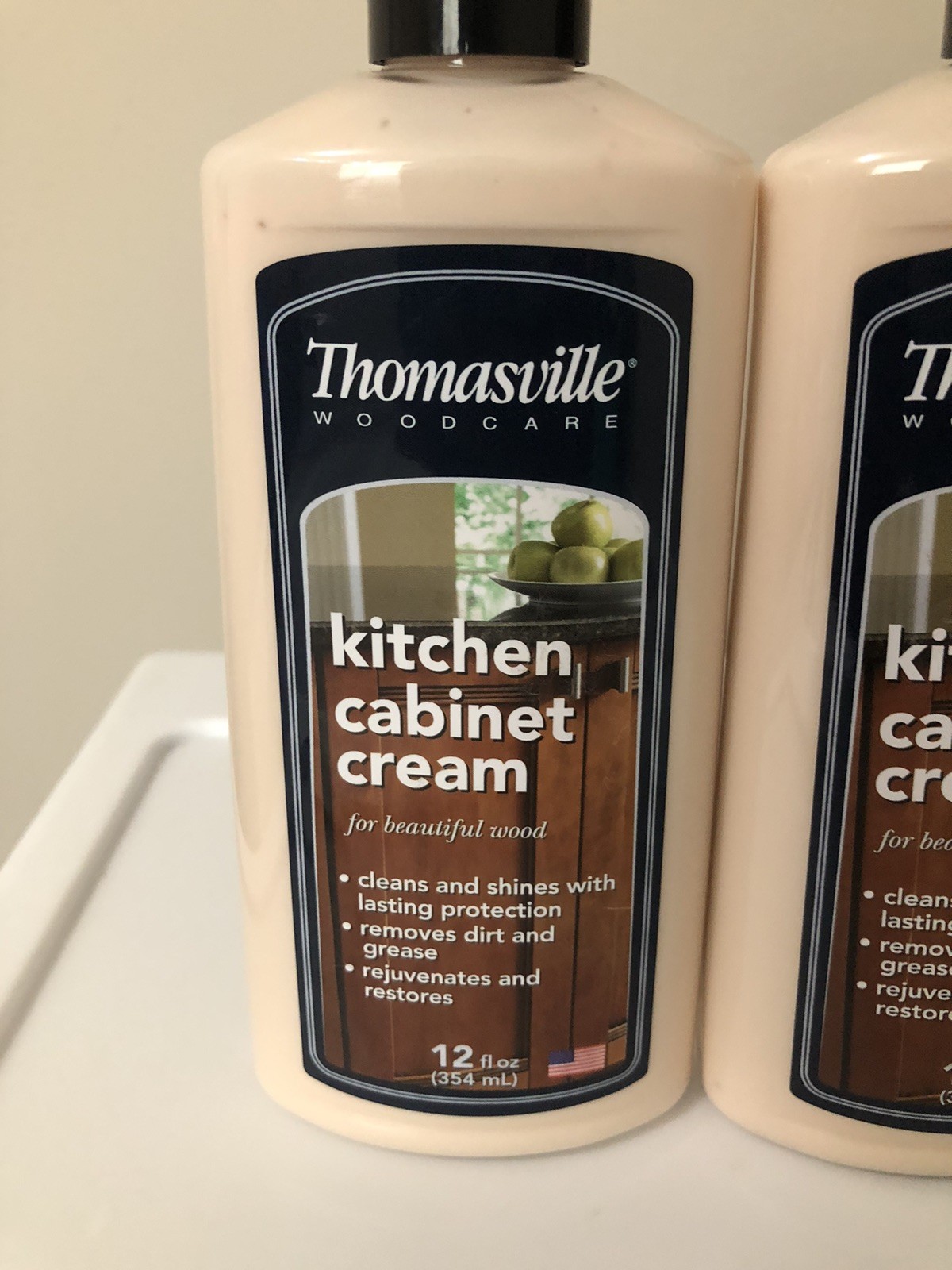 2 Pack – 12oz Thomasville Kitchen Cabinet Cream For Wood Cleans Shines Protects