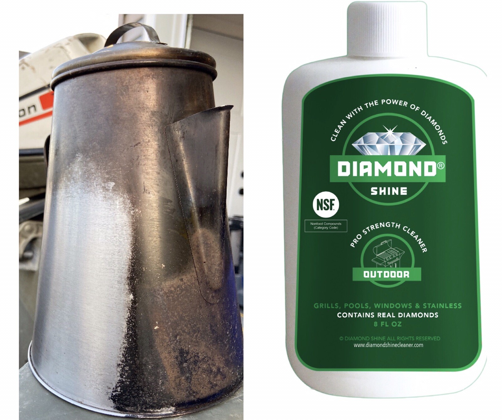 Diamond Shine Outdoor 10 oz Commercial Professional Cleaner Hard Water BBQ Grill