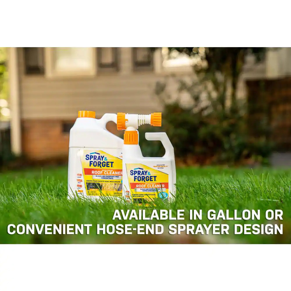 Roof Cleaner 1 Gal Clean Algae Mold Mildew Asphalt Wood Slate Clay Tile Shingles