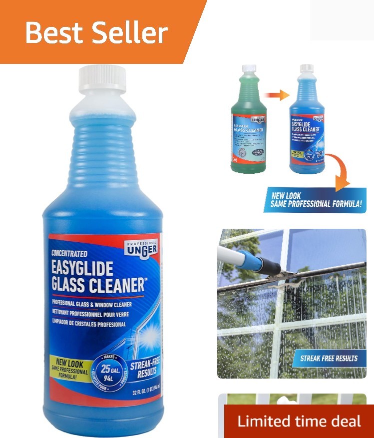 Professional Streak-Free EasyGlide Glass Cleaner Concentrate, 32 oz – Ammonia…