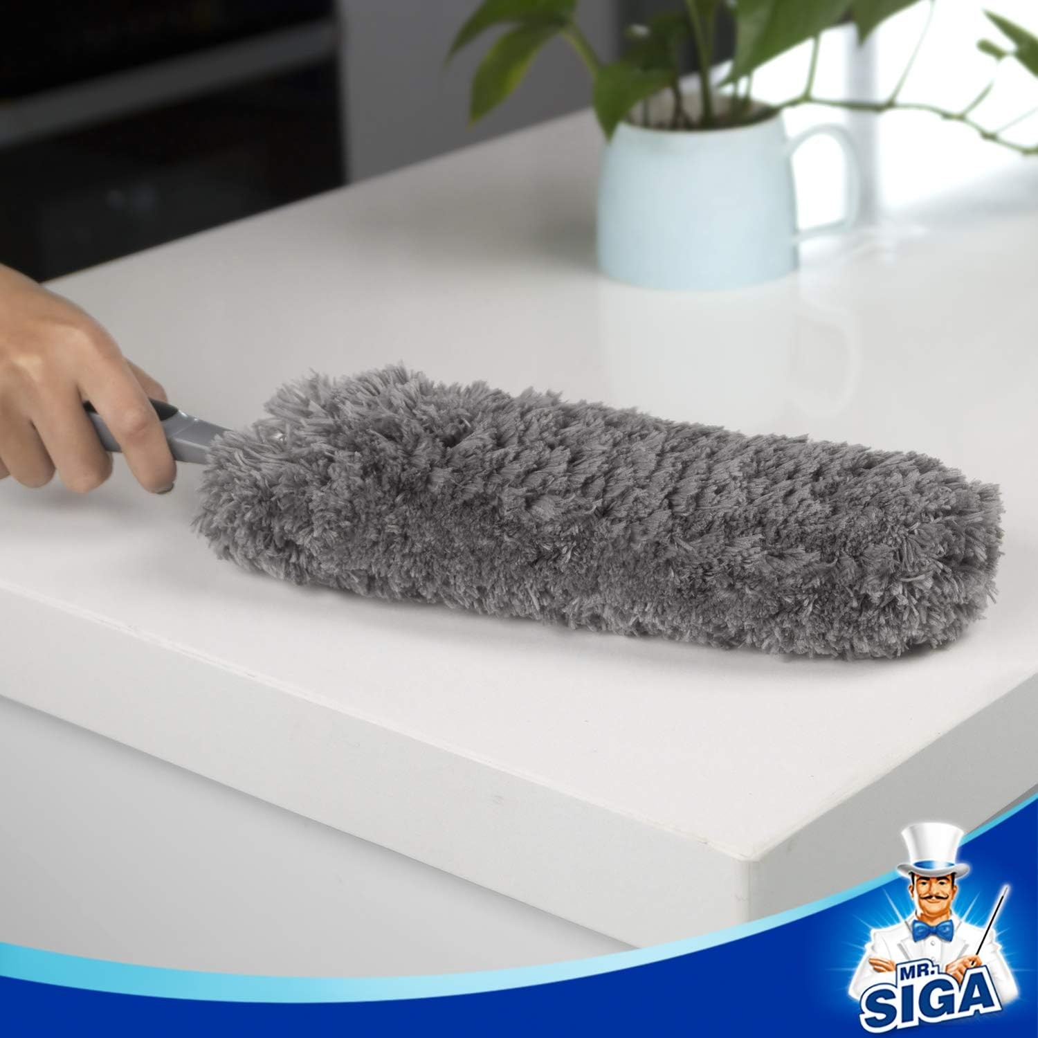 MR.SIGA Lint Free Microfiber Duster Washable Duster for Household Cleaning