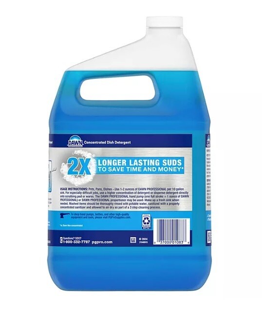 Dawn Dishwashing Liquid Original 1 Gallon Blue 57445EA