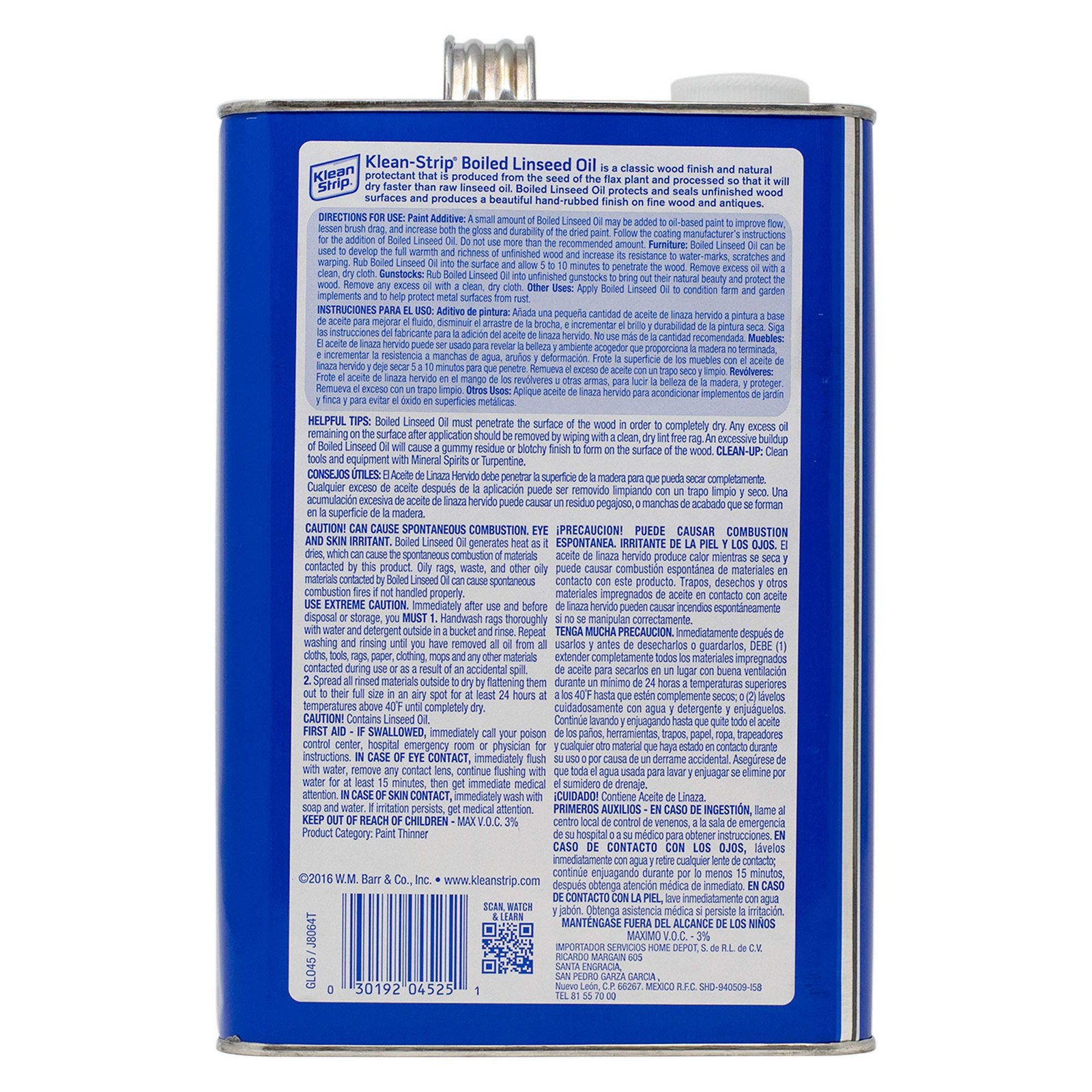 Boiled Linseed Oil Wood Sealer Natural Finish 1 Gallon
