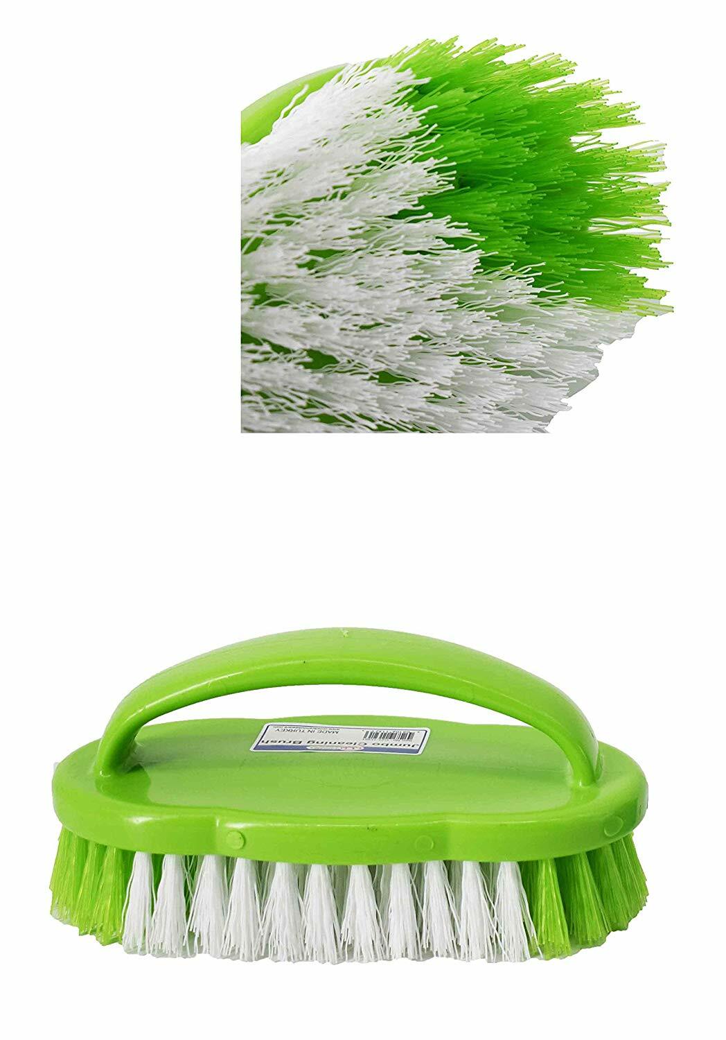 Jumbo Cleaning Brush With Handle for Home, 6.5 x 3.5 Inches, Made in Turkey
