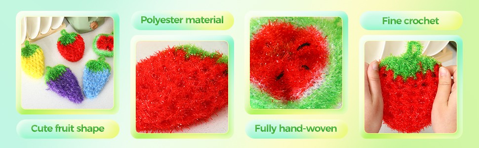 10 Pieces Fruit Dish Scrubber Non Scratch Cleaning Sponge Double Layered Dish
