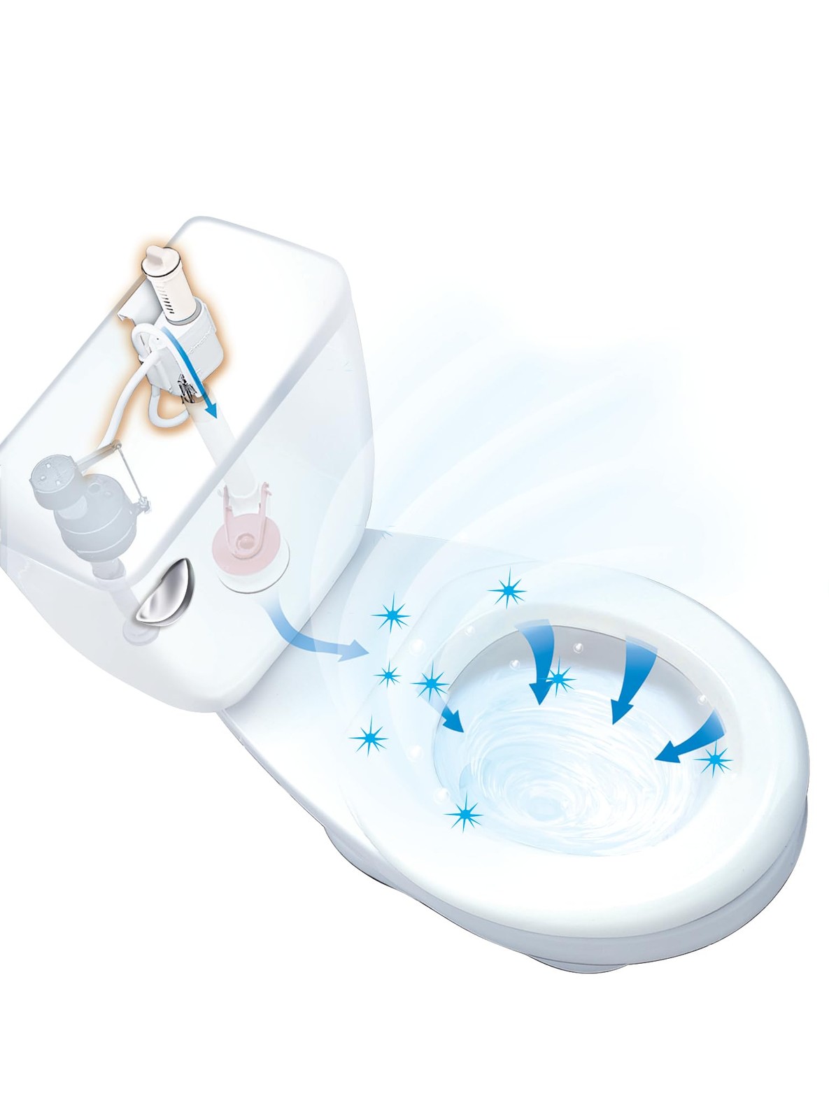 Fluidmaster 8302P8 Flush ‘n Sparkle Automatic Toilet 2 Count (Pack of 1), _