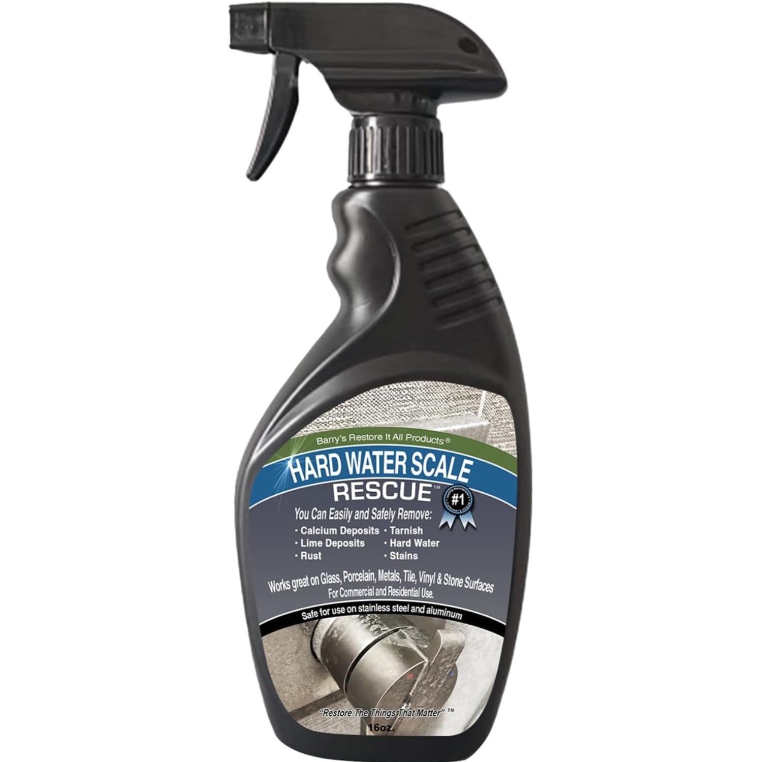 Hard Water Scale Remover Spray 16oz – Lime Calcium Rust Tarnish