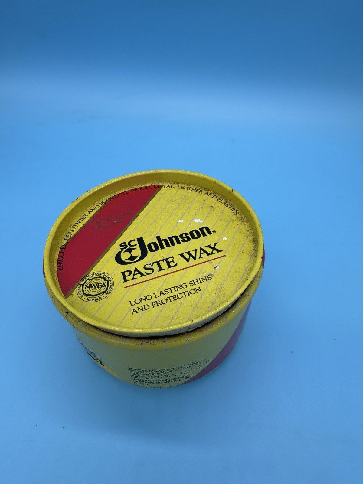 SC Johnson Paste Wax 16 oz Original Formula Discontinued 95% Full Vintage