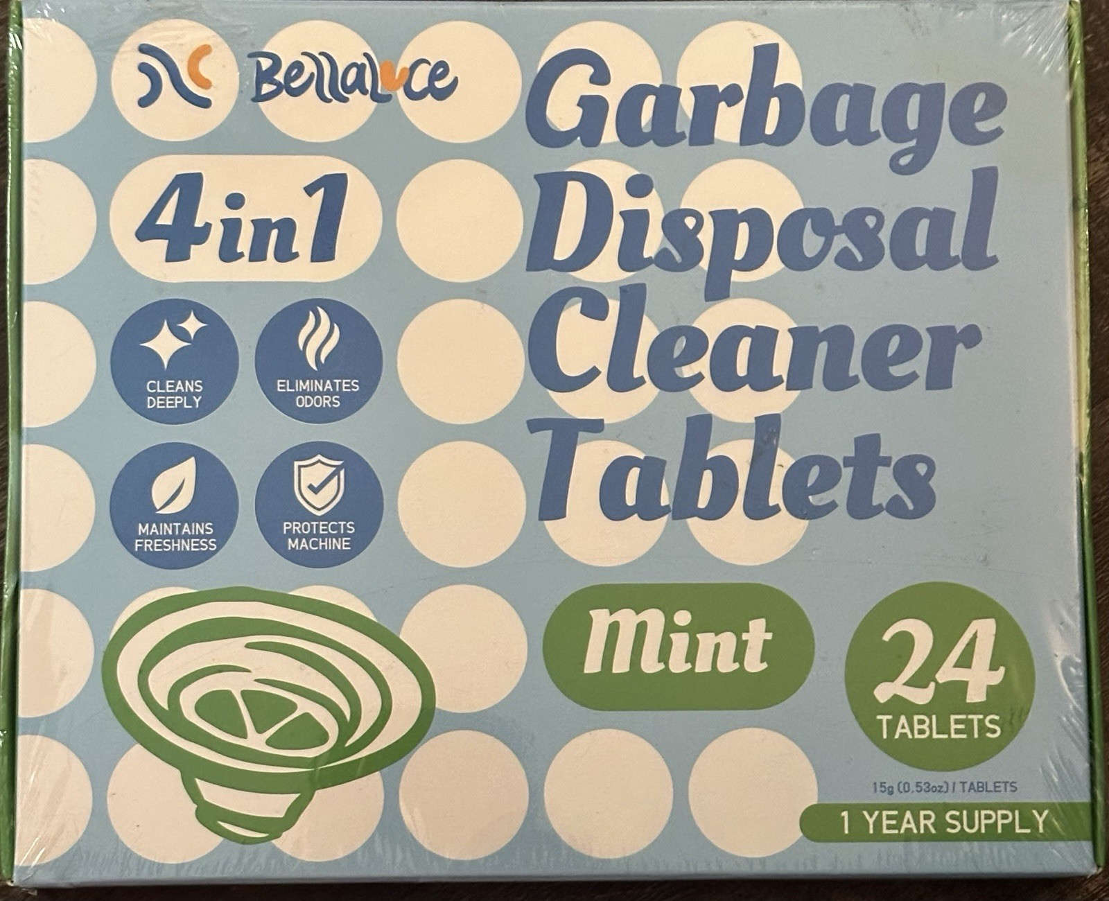 Garbage Disposal Cleaner Deodorizer Tablets-24 Pack A10