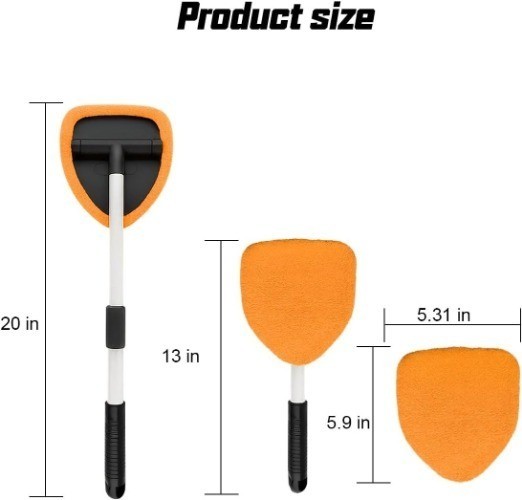 Car Windshield Cleaner Tool, Vehicle Window Detailing Cleaning K Color: Orange
