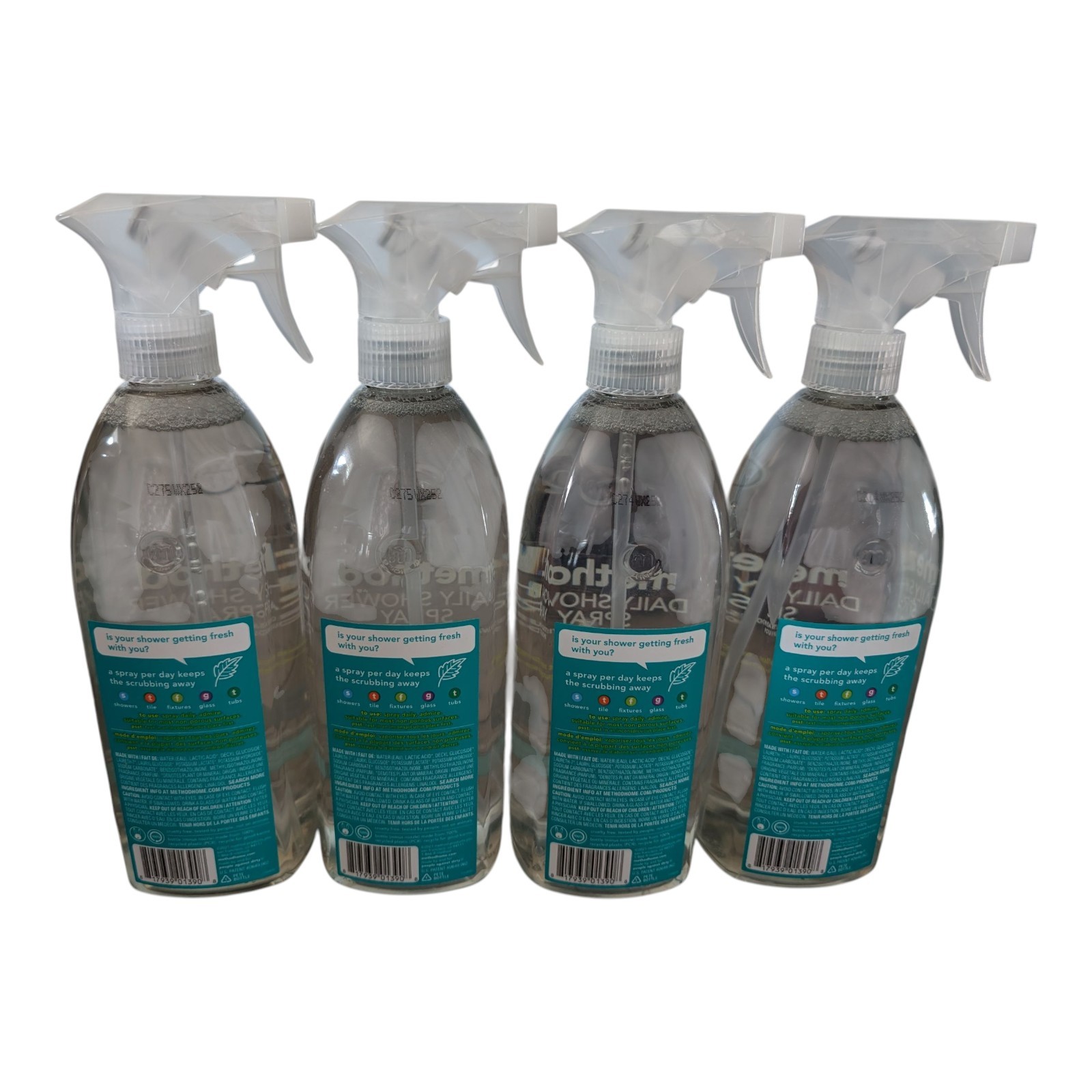 Lot of 4 Method Daily Shower Spray Cleaner Ylang Ylang Scent 28 fl oz Bottles