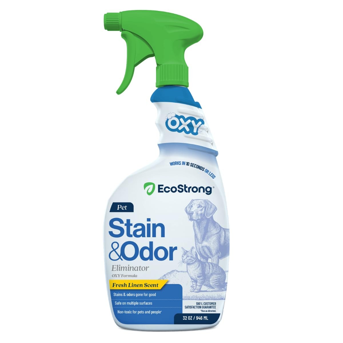 Oxygen Carpet Cleaner For Pet Stains Urine Odor Remover 32oz Spot Treatment