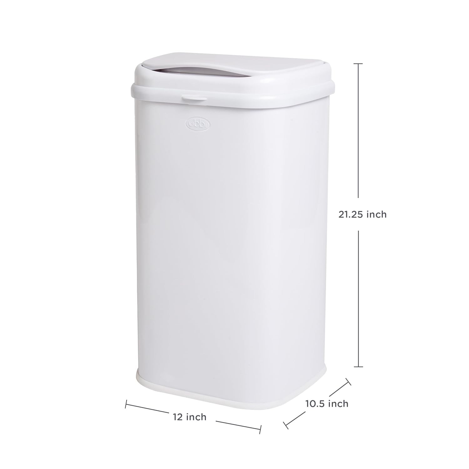 Ubbi Adult Diaper Pail, Steel Odor Locking, No Special Bag Required, Awards-Wi