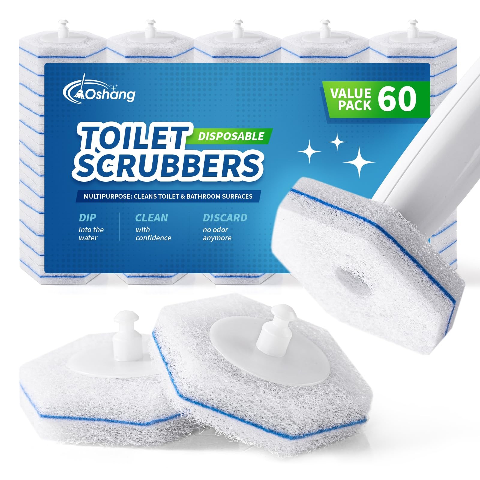 Compatible with Clorox Toilet Wand – Disposable Toilet Brush Head Refills (60…