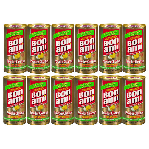 Bon Ami 04410 No Scent Powder Cleaner 14oz Multi-Surface Pack of 12