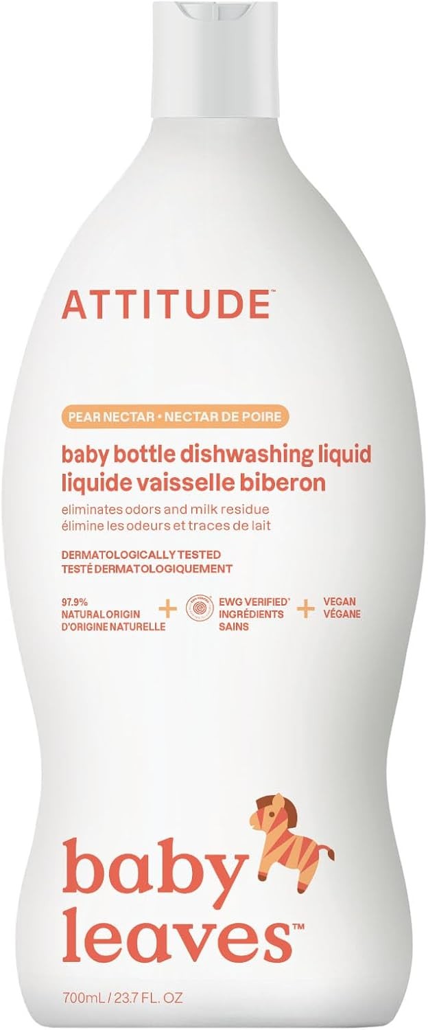 Baby Dish Soap & Bottle Cleaner EWG Verified Dishwashing Liquid No Added
