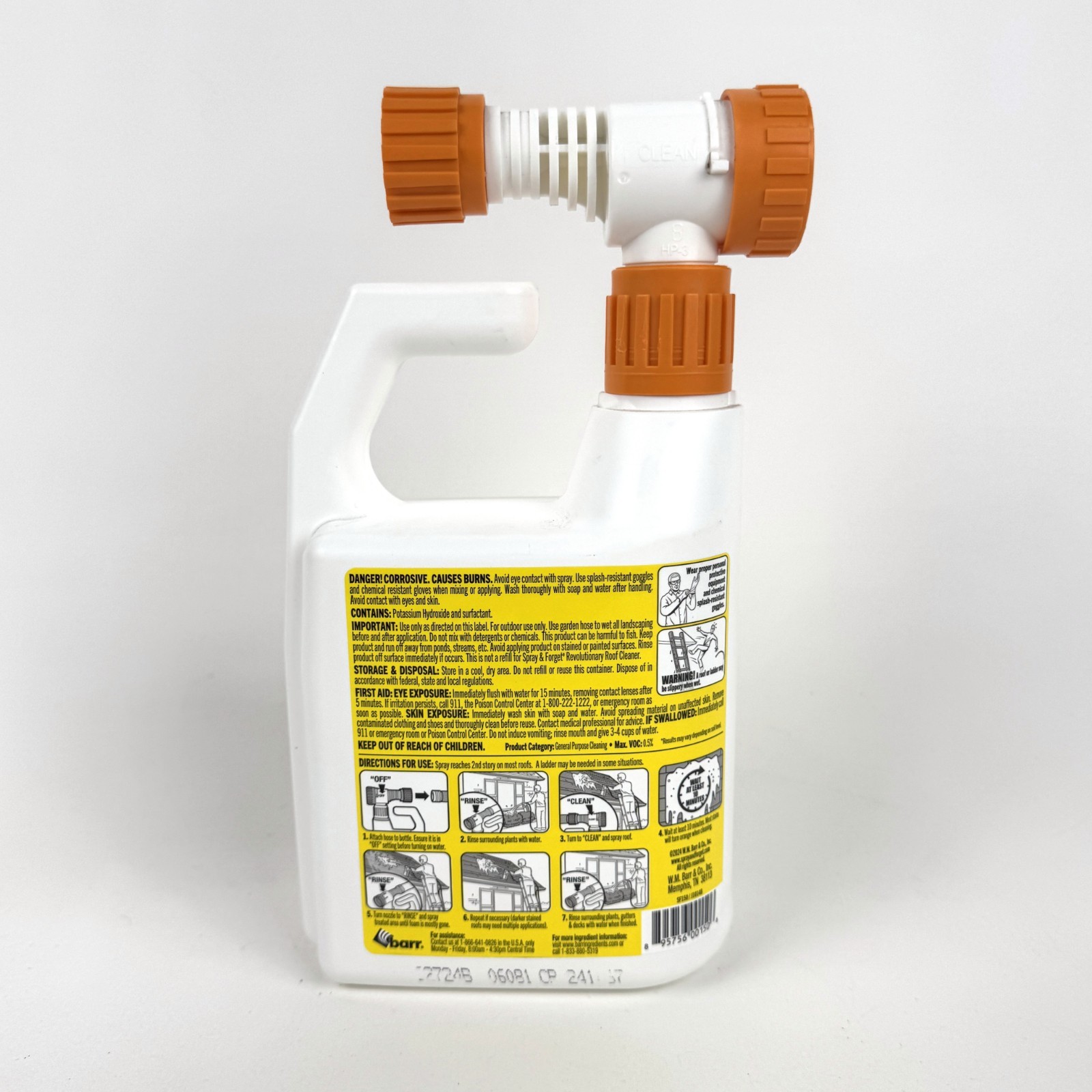 Spray & Forget Revolutionary Roof Cleaner 32oz / 1 Qt Hose-End Bottle
