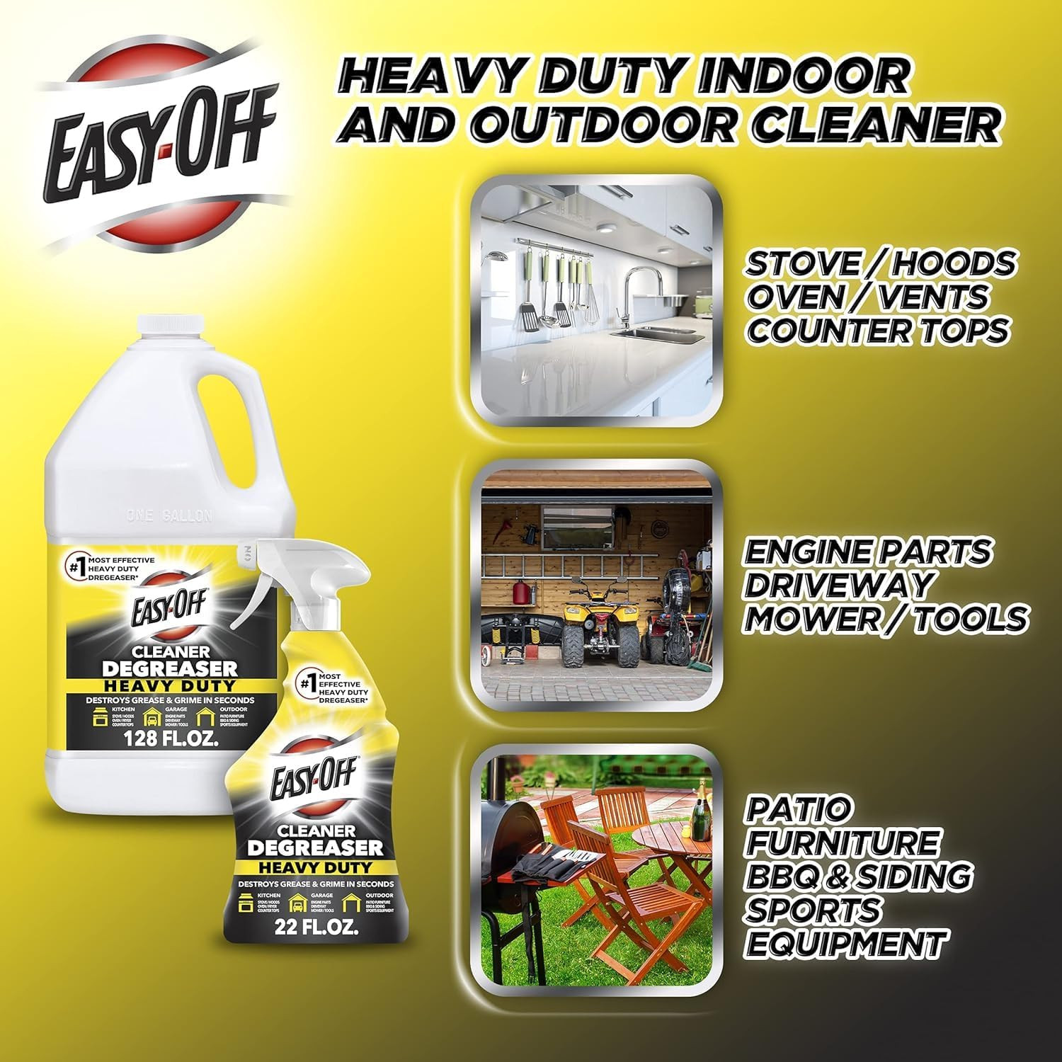 Heavy Duty Degreaser Cleaner Spray, Kitchen Degreaser, 32 Oz