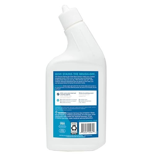 Natural Toilet Bowl Cleaner Gel 24 Oz Tea Tree Peppermint Scent Pack of 1