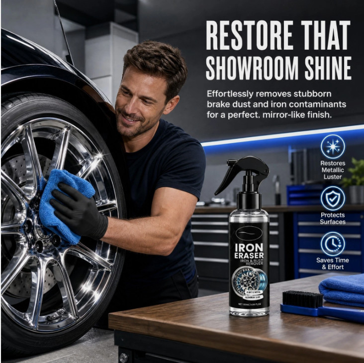 Iron Eraser Rust Remover Spray, Car Wheel Paint Brake Dust Fast Cleaner 120ML US