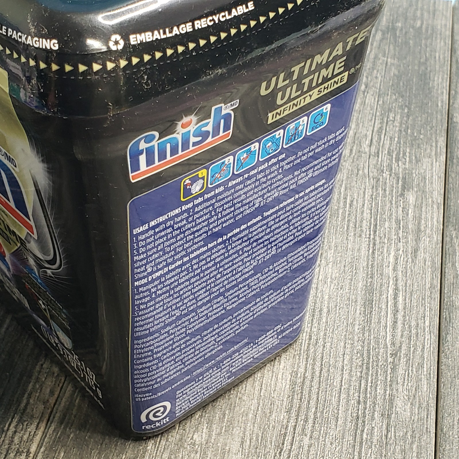 Finish Ultimate Infinity Shine Dishwasher Pods 62 Tabs