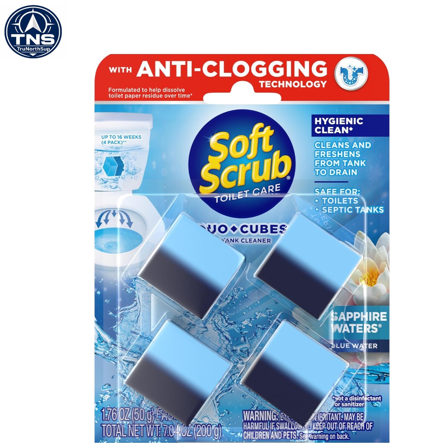 In-Tank Toilet Cleaner Duo-Cubes – Sapphire Waters Scent, 16 Weeks of Freshness