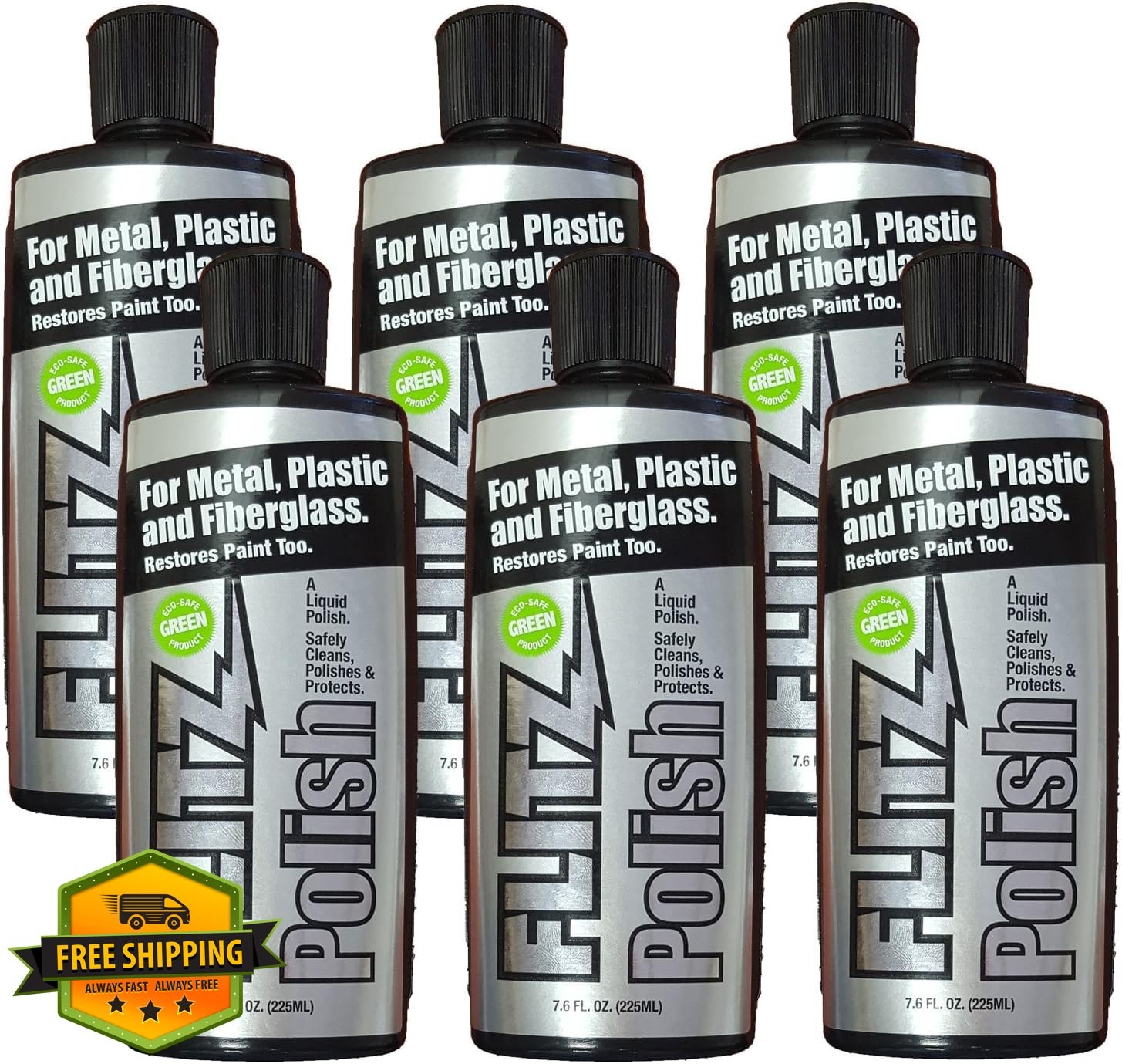 FLITZ Metal Polish Liquid 7.6oz 6 Pack