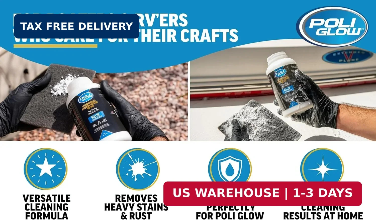 Poli Ox® Oxidation Removal Kit for Boats, RVs, or Fiberglass Surfaces-Removes He